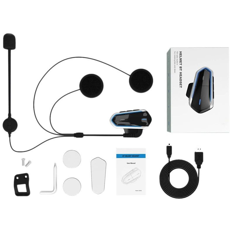 Новый мотоциклетный шлем Беспроводная bluetooth гарнитура рация Bt Mp3 динамик