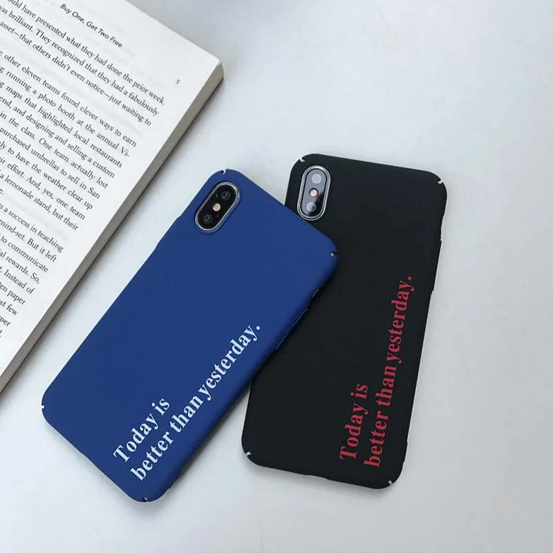 Простой с английской фразой чехол для iPhone X XR XS Макс 5 5S SE 6 S Plus матовая полное