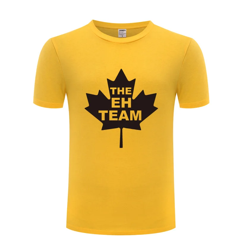 EH команды канадский гордость футболки Для мужчин короткий рукав с круглым