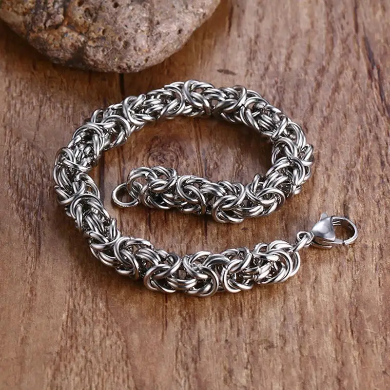 Мужской браслет из нержавеющей стали шириной 7 мм 8 5 дюйма|strand bracelets|bangles for menbracelets &