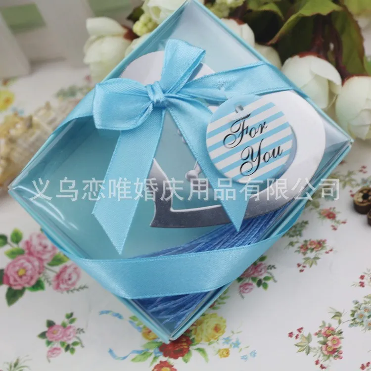 

100 pieces / party Wedding Gifts Gifts Rosette Cross Heart Bookmark with Blue Tassel Baby Shower Event Party Items