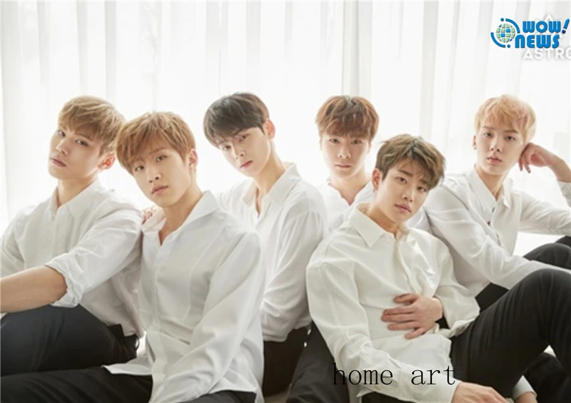 Многоцветный Astro kpop плакат стены наклейки украшения дома высококачественный рисунок белая мелованная бумага Home art бренд - Цвет: Многоцветный