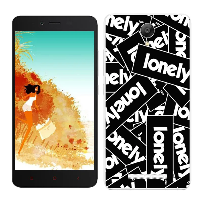32 Чехлы для Xiaomi Redmi Note 2, Мягкая силиконовая задняя крышка для телефона Redmi Note2, черный Чехол С Рисунком Слона для Hongmi Note2 - Цвет: 32