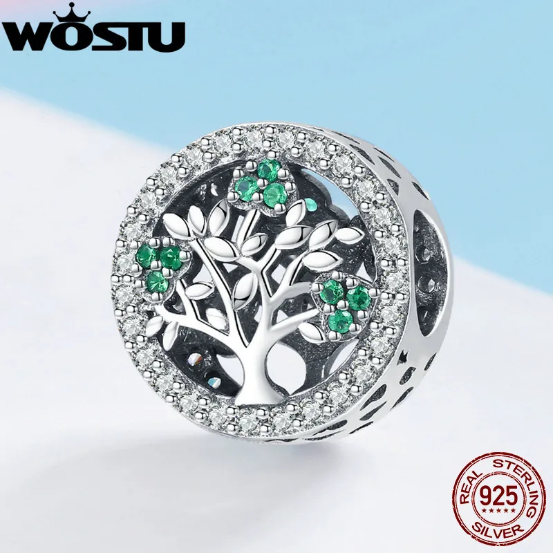 WOSTU/Лидер продаж Стерлинговое Серебро 925 пробы дерево для жизни очаровательные