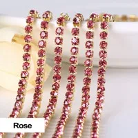 Стразы цепи кристально чистый SS6/SS8/SS10/SS12 Золотой Коготь 3 ярдов/партия fou одежды