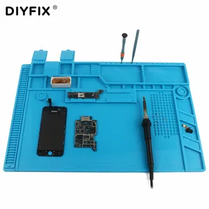 DIYFIX S-170 480x318 мм силиконовый коврик Рабочий стол теплоизоляция обслуживания платформы для BGA пайки печатных плат Ремонт инструмента