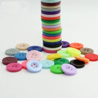 100 pcs round 4 holes solid color resin buttons sewing on shirt underwear dyed flatback bulk plastic button for clothing 9 25mm