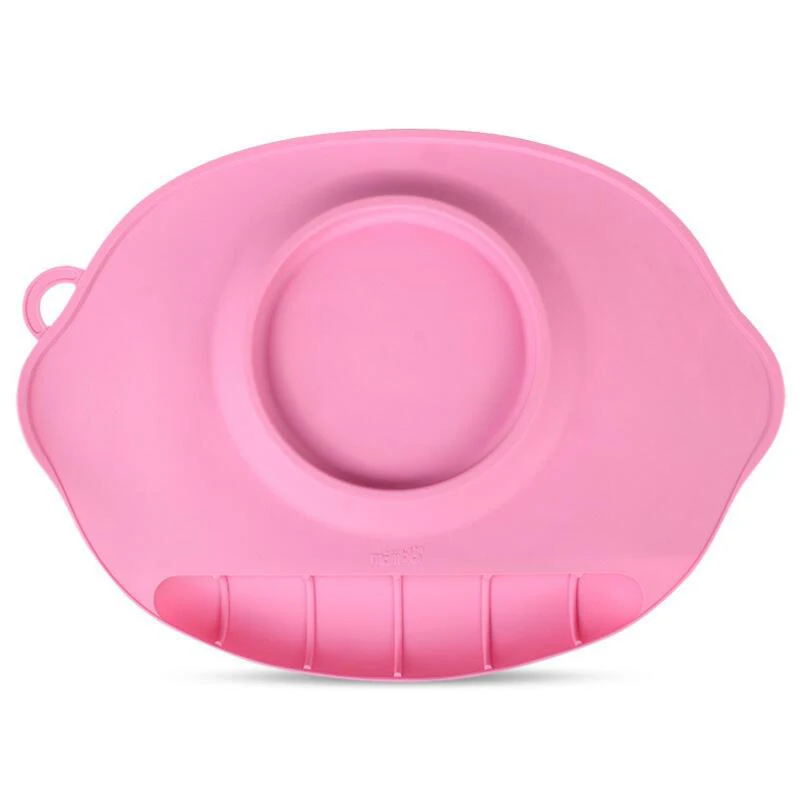 Детская силиконовая тарелка для закуски миска на присоске нескользящая детская