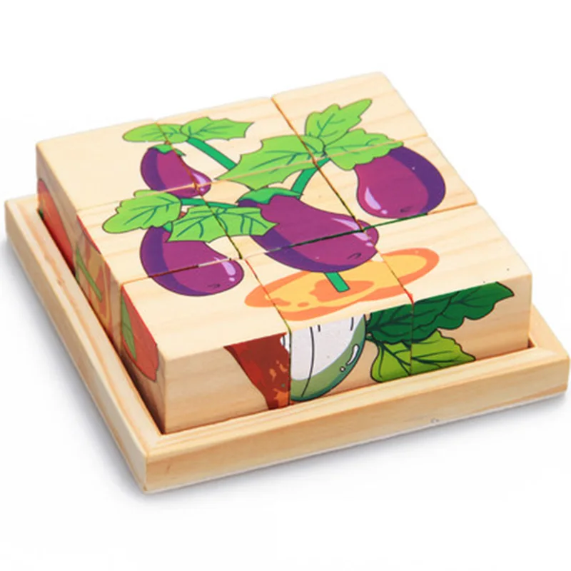 Обучающая игрушка для детей с деревянными животными лотком мультяшная