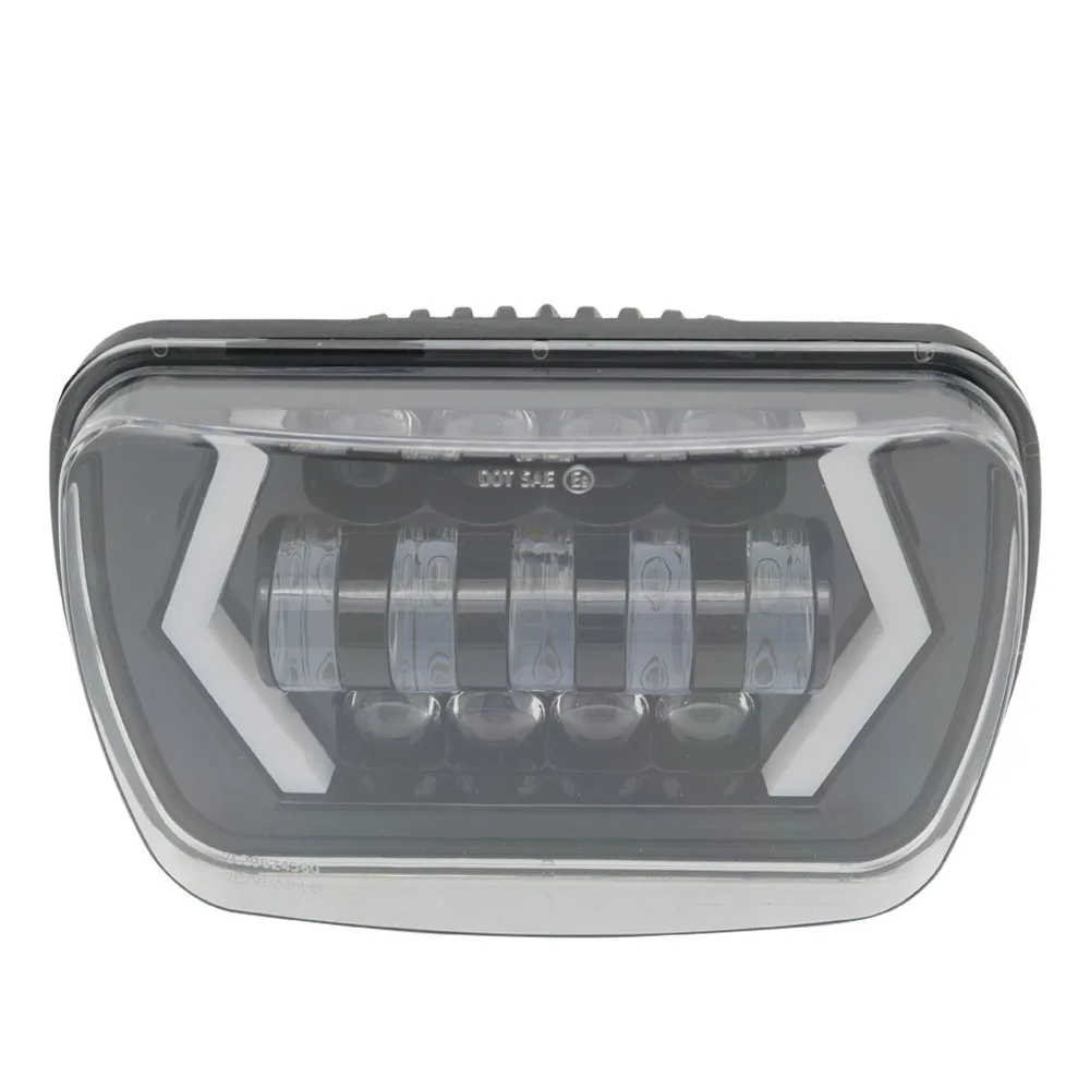 55 Вт 7x6 'ƋX7&quot светодиодный фонарь Halo DRL для 86 95 Jeep Wrangler YJ 84 01 Cherokee XJ Angel Eyes H4