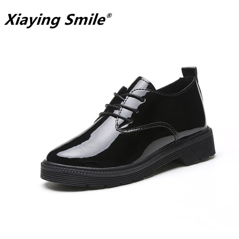 

Xiaying Smile Women Heel Pumps New Fashion Casual Shoes Spring Autumn Female Concise Lace-up Square Heel Round Toe Pumps Shoes