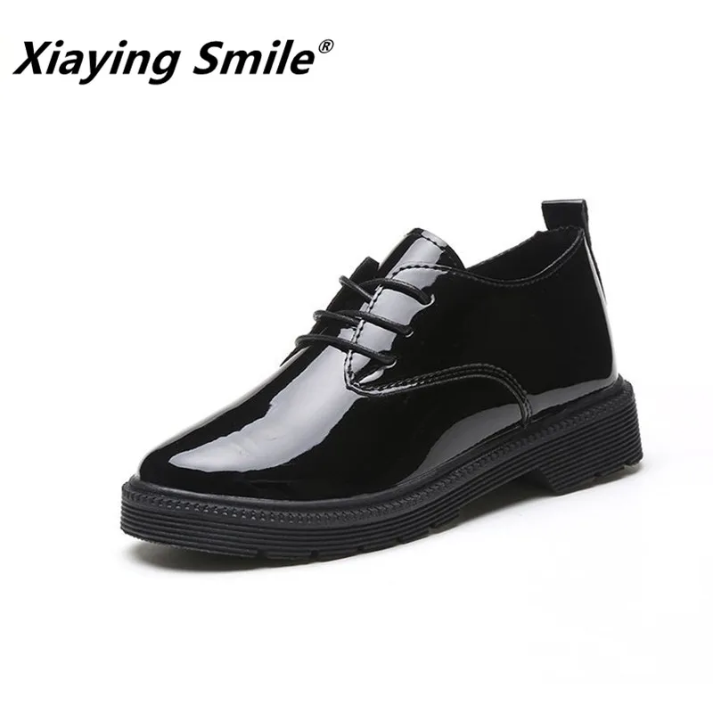 Женские туфли лодочки на каблуке Xiaying Smile повседневные квадратном со шнуровкой и