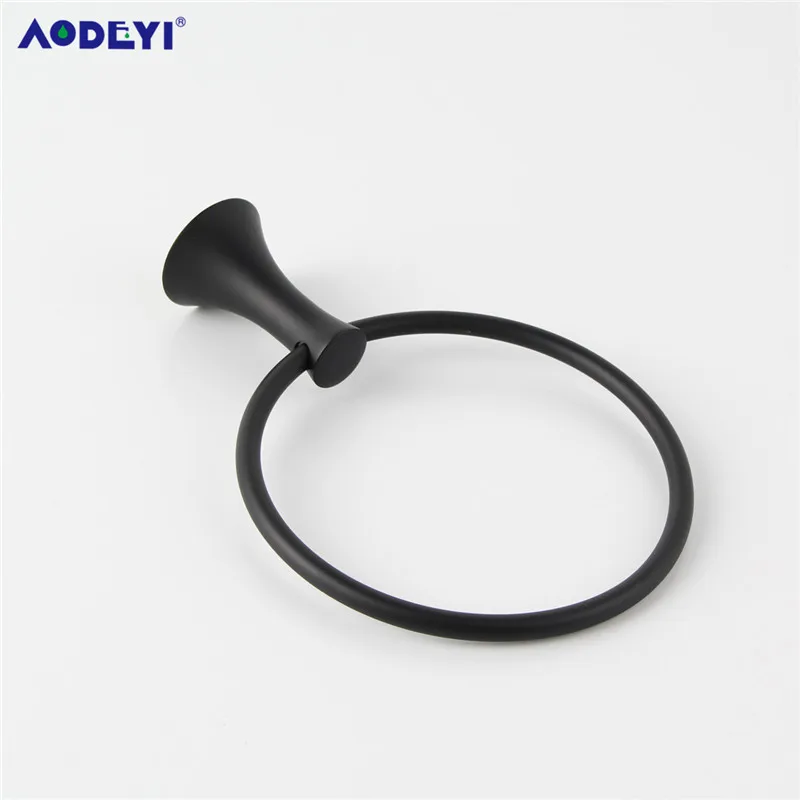 AODEYI аксессуары для ванной комнаты матовый черный настенный держатель для бумаги полотенце барная стойка кольцо крюк робы ванны Аппаратные Наборы A9