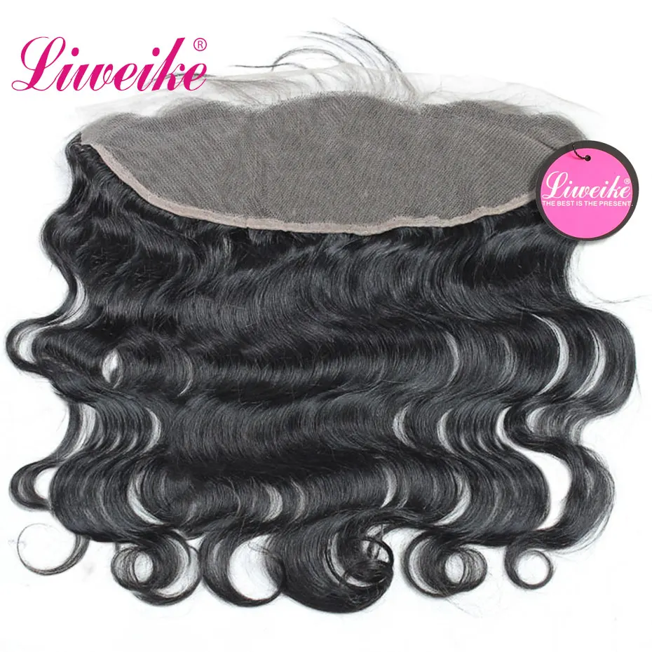 Liweike объемные волнистые 3 пряди с 13*4 кружевными фронтальными Remy 100% человеческие
