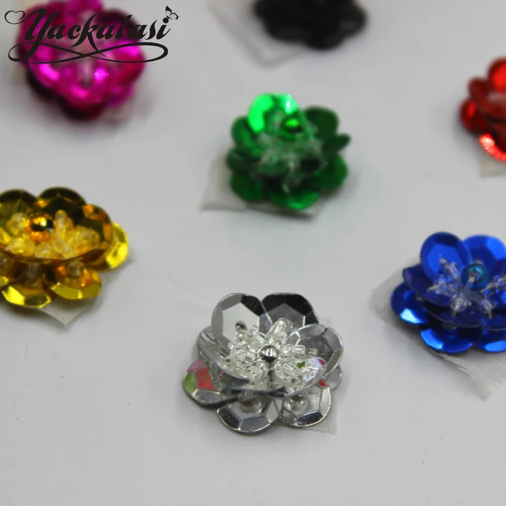 10 шт./Лот 3D цветочные лепестки блестящие аппликации для косплея бриллиантовое