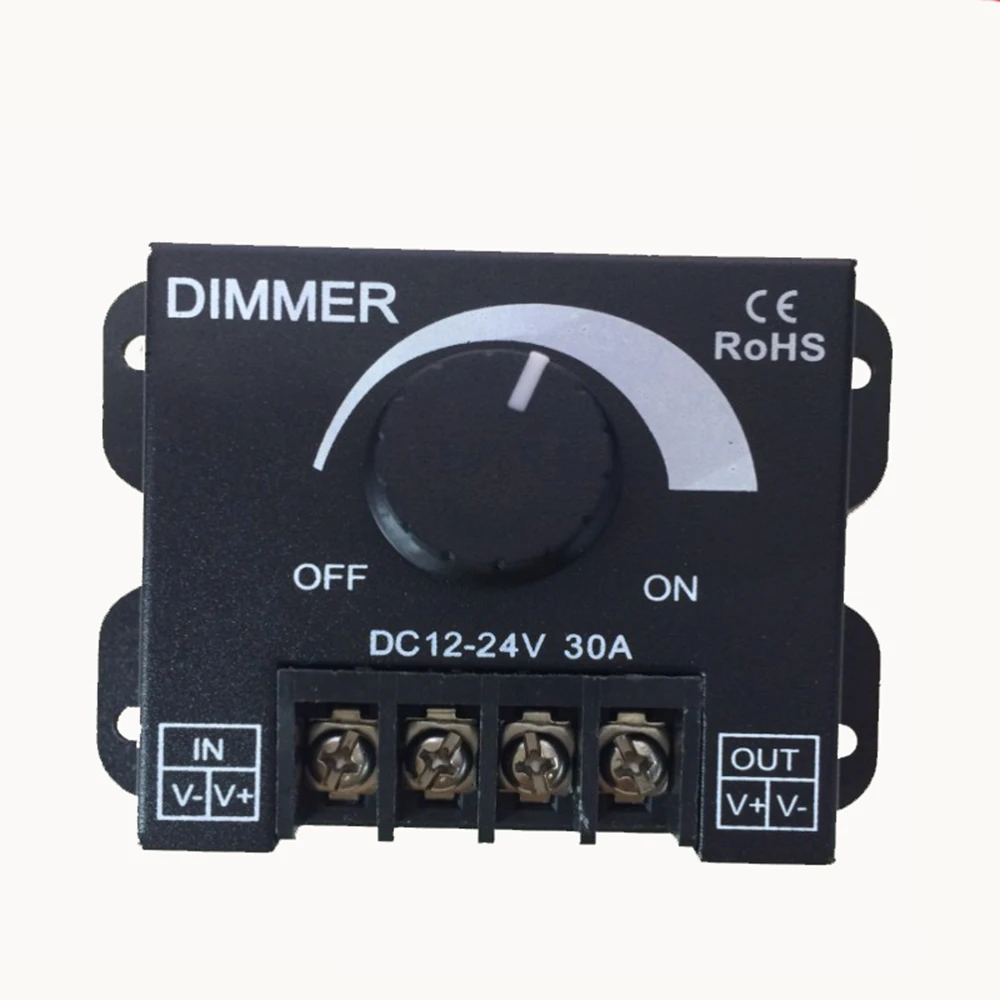 30A 360 Вт DC 12 В 24 В один Цвет LED диммер Яркость контроллер для 5050 5630 5730 3014 4014 2835 8520 светодиодные полосы света