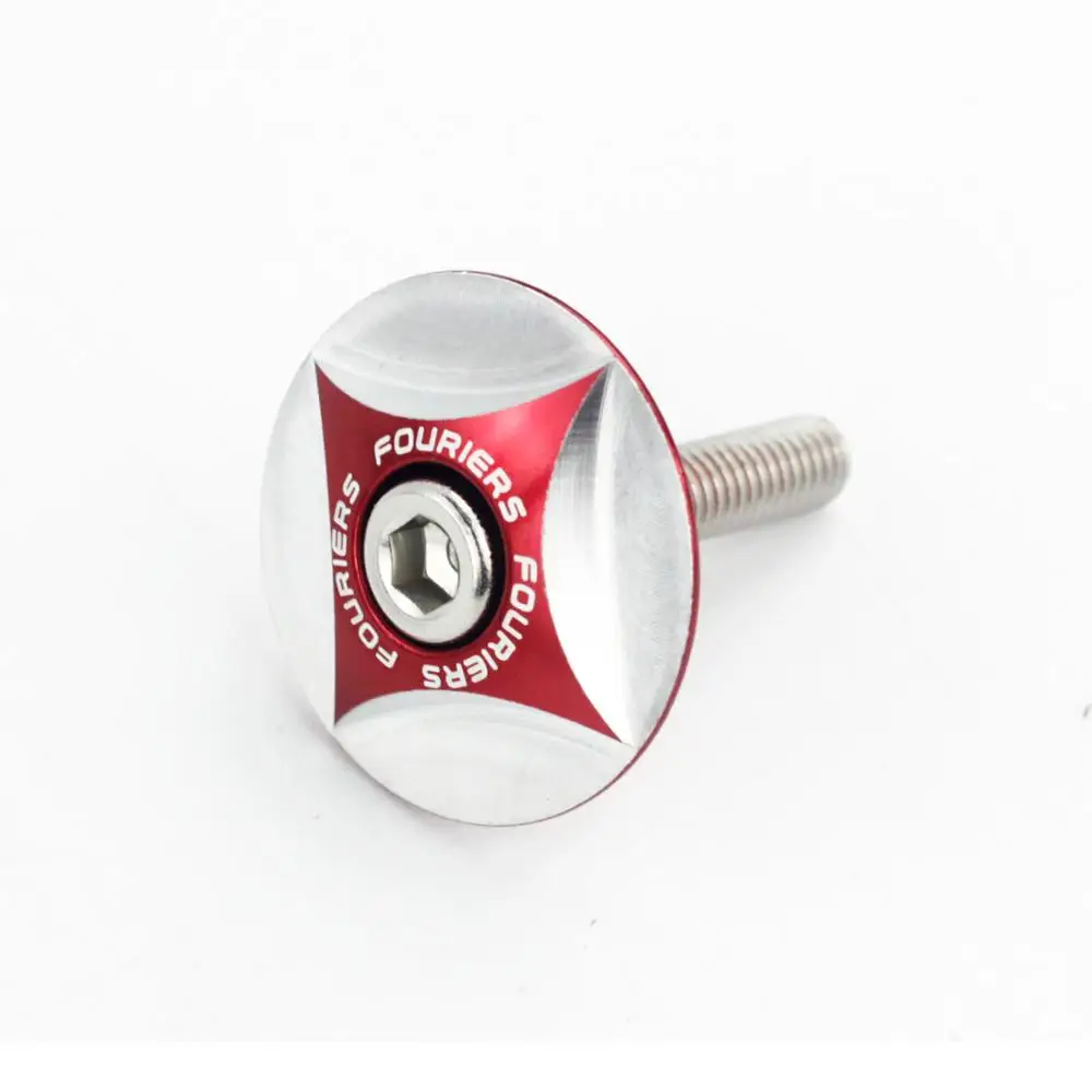 Fouriers TC-S00 CNC велосипедная вынос верхней крышки гарнитуры 28,6 мм 1 1/" Steerer покерная форма черный красный - Цвет: Red Diamond