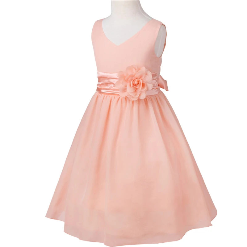Teen Girls Chiffon Summer Birthday Party Dress Pageant Floral Princess Ball Gown Wedding Kids Vestidos | Детская одежда и обувь