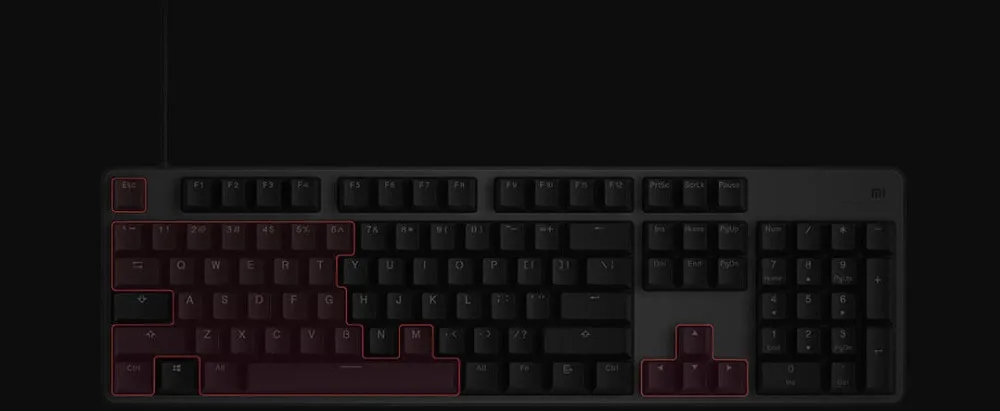 xiaomi mijia игровая клавиатура 104 клавиш rgb-пульт цветная клавиатура с подсветкой сплав Верхняя крышка 32-битный ARM высокоскоростной USB Проводная