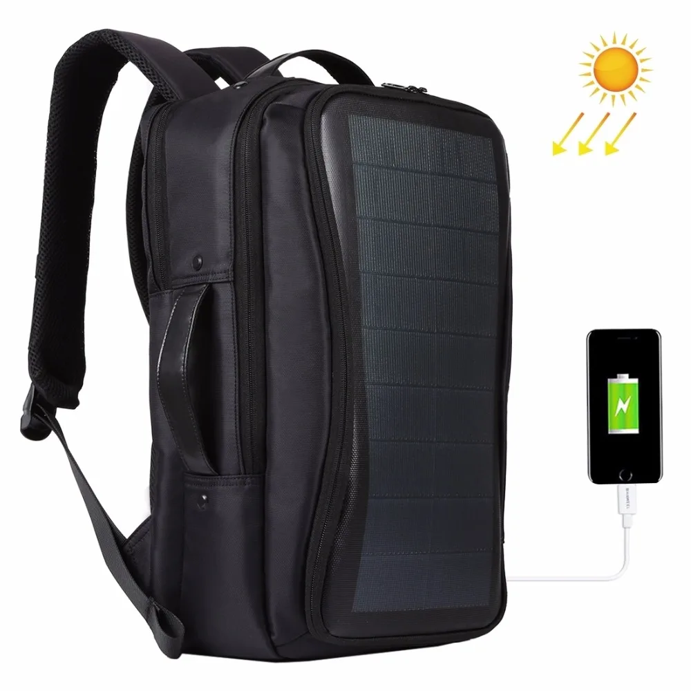 Фото Гибкий рюкзак HAWEEL на 14 Вт с солнечной панелью сумка для ноутбука ручкой и usb