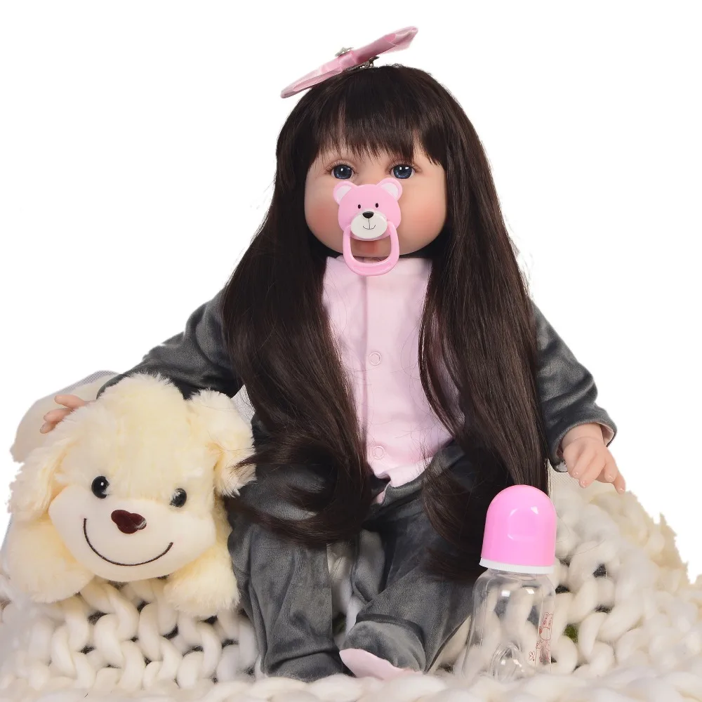 

22inch Lifelike reborn doll babies silicone reborn dolls baby Christmas new arrivals bedtime toy reborn bonecas play house doll