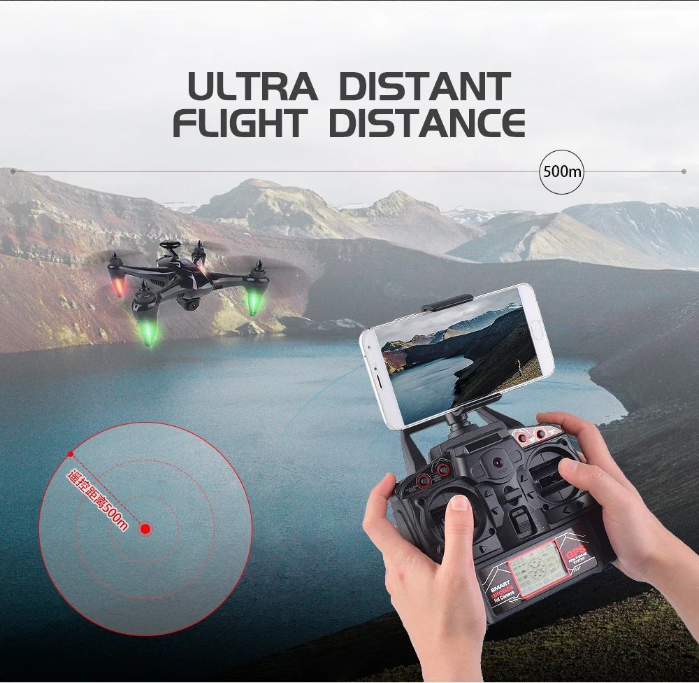 X198 1080 P/720 P gps Дрон с 5G WiFi FPV камерой Follow Me Квадрокоптер бесщеточный RC Дрон 20 минут время боя против CG033
