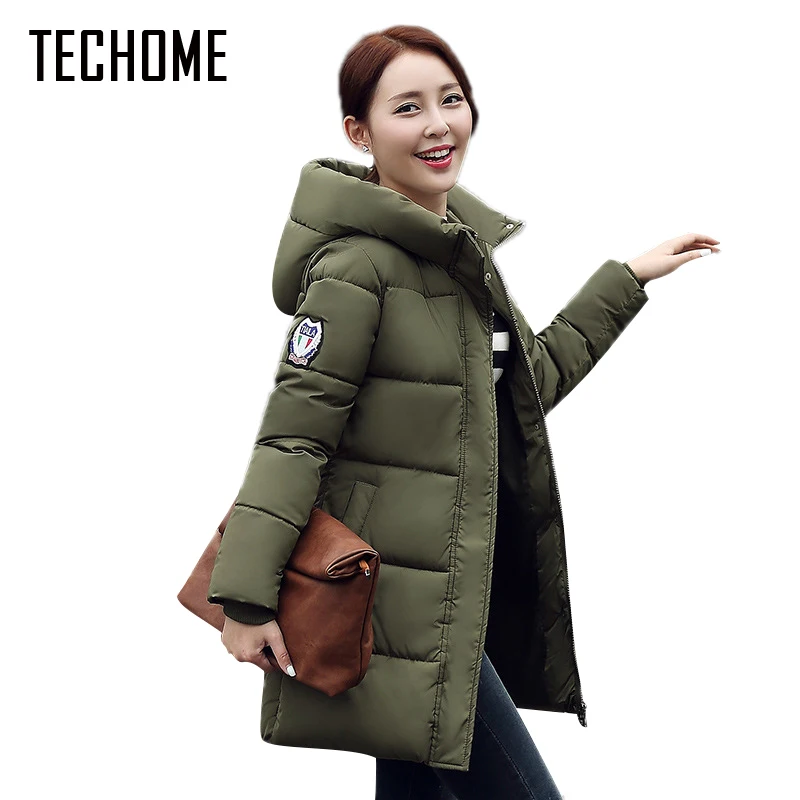 Ватная одежда Женская Новая женская зимняя куртка хлопковая облегающие парки