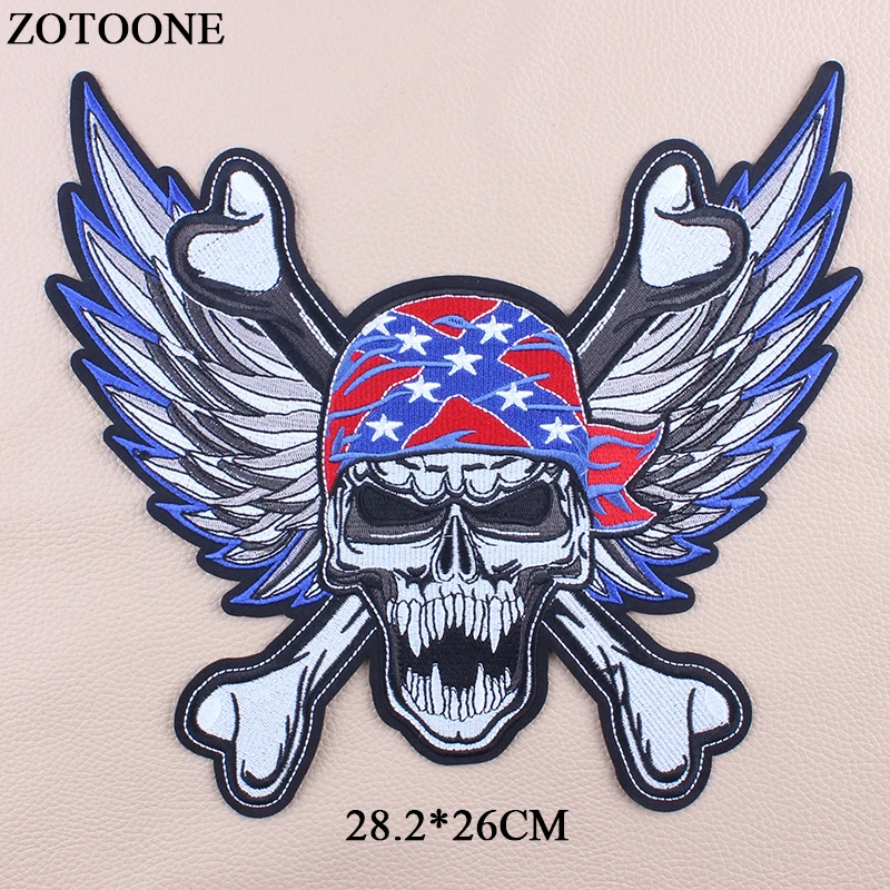 ZOTOONE нашивка в стиле панк, мотоцикл, Череп, железная аппликация для одежды, куртка, железная нашивка в виде буквы орла, нашивка для одежды E - Цвет: 15
