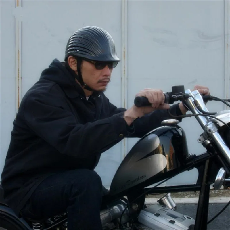 Мотошлем AMZ с волнообразным узором для мужчин и женщин Модный Ретро шлем на пол