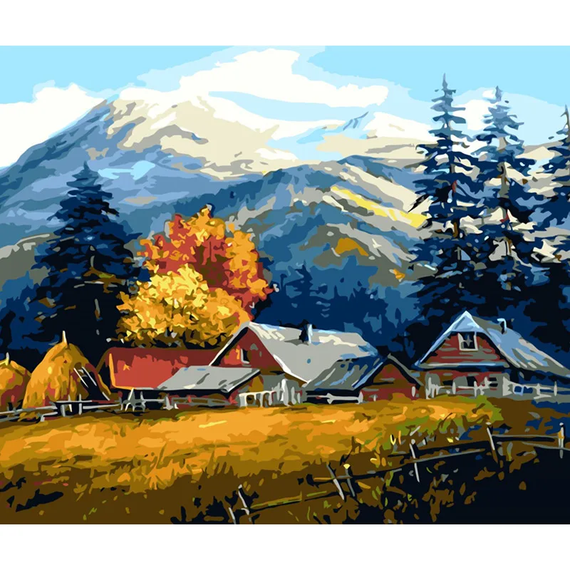 Дропшиппинг 60x75 см картина по номерам DIY Ямасита ферма декорации настенные