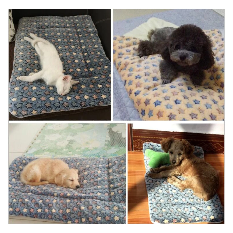 Кровать для домашних животных кровать собак и кошек больших коврик с принтом