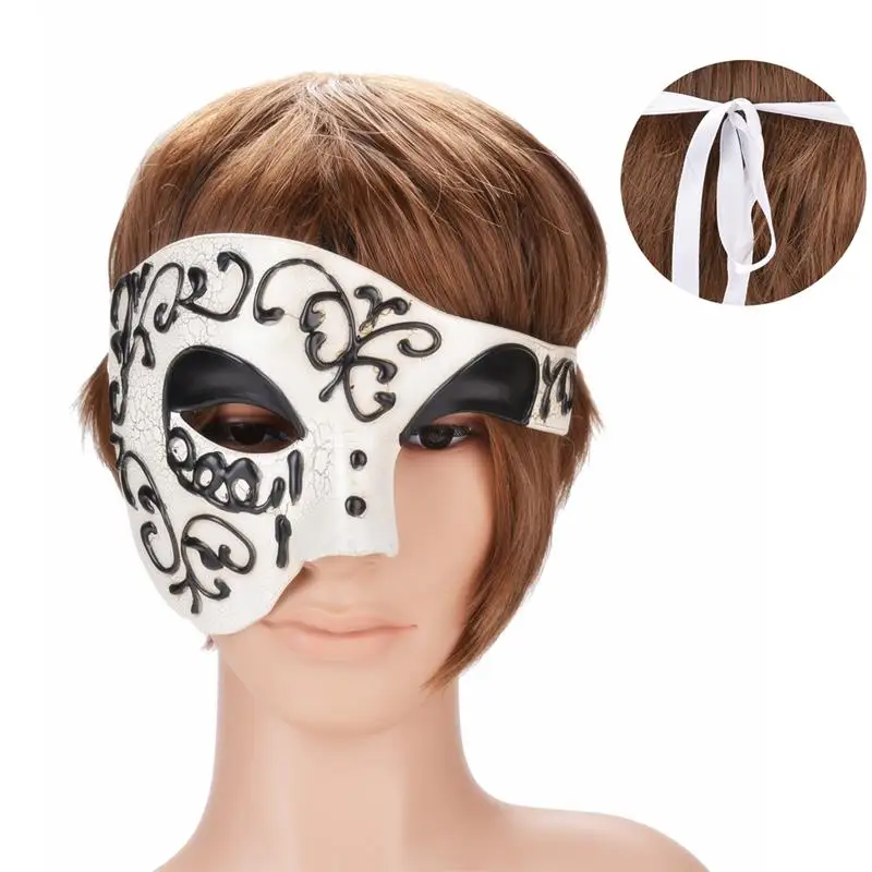 Винтажная дизайнерская мужская маска FunPa для вечеринки Мужская крутая полумаска