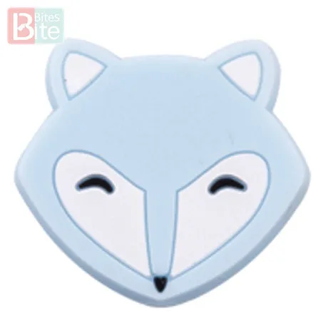 Fox Blue Bite 5 шт. кролик силиконовые бусины пищевого качества силиконовые бусины-прорезыватели Детские Жевательные BPA бесплатно Товары для малышей Мини Кролик Детский Прорезыватель - Цвет: Fox Blue