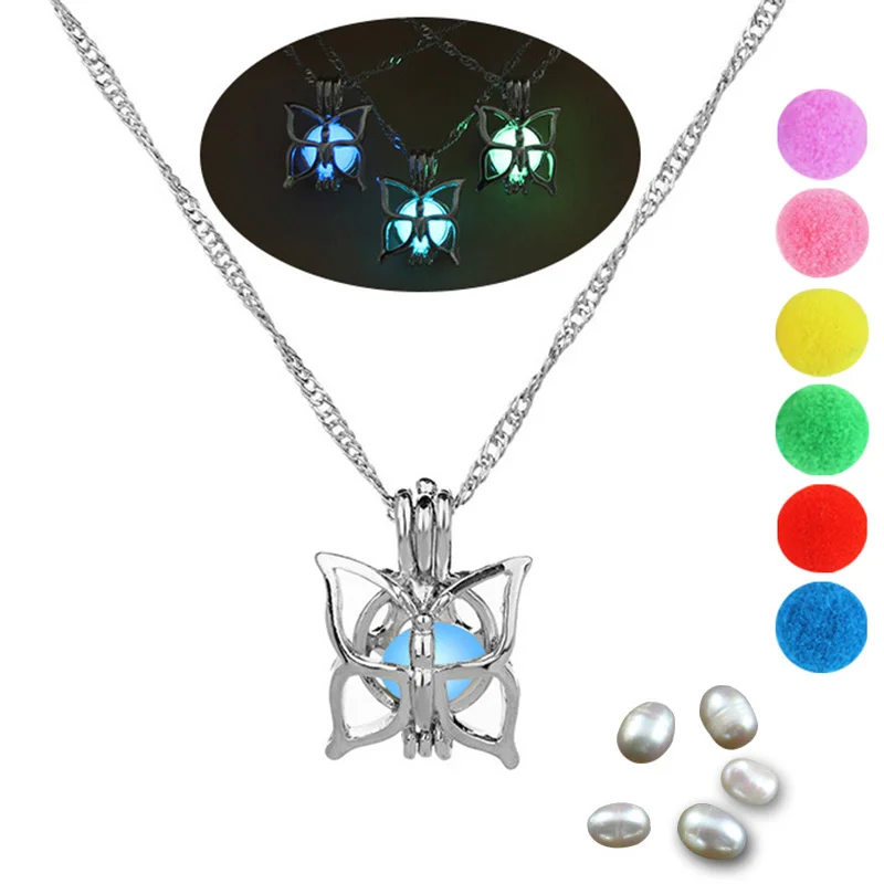 Ожерелье с подвеской в виде грушек и бабочки медальон рассеивателем эфирных