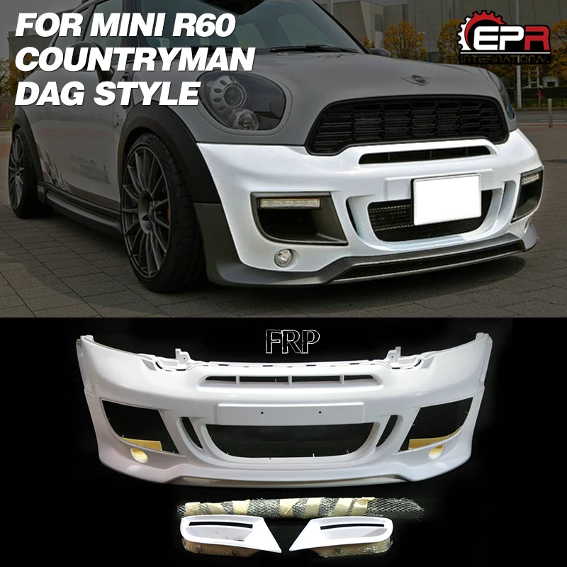 FRP передний бампер для Mini R60 Countryman DAG из стекловолокна (включая круглый туман и DRL)