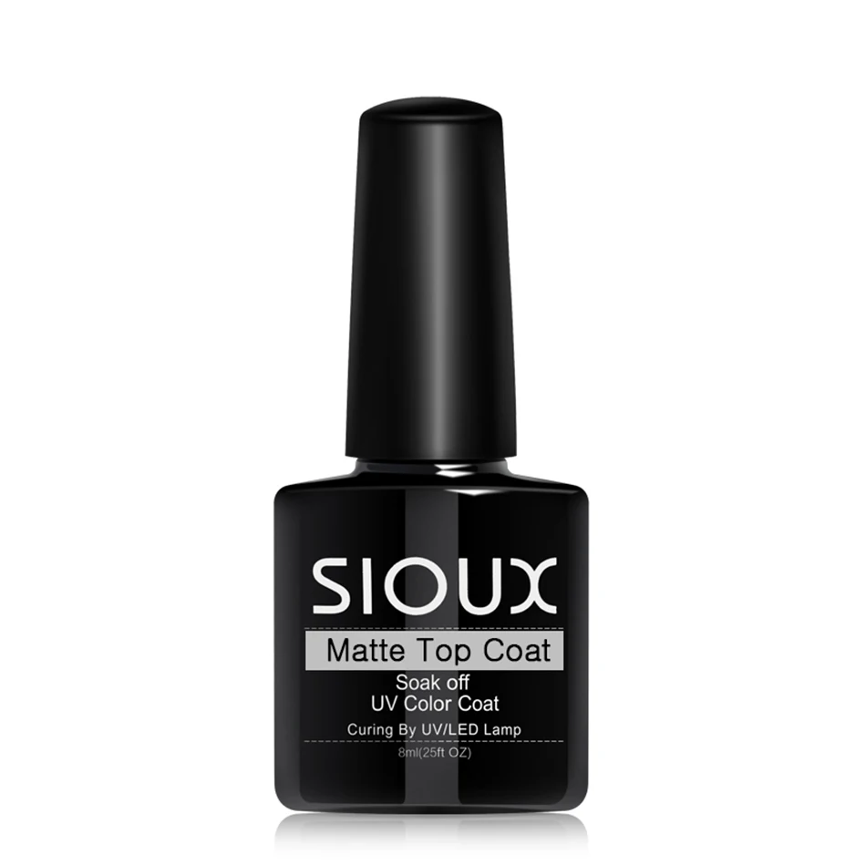 SIOUX Matt Top Coat Гель-лак для ногтей Светодиодный УФ-лак 8 мл прозрачный цвет верхнее покрытие матовый Волшебный Гель-лак