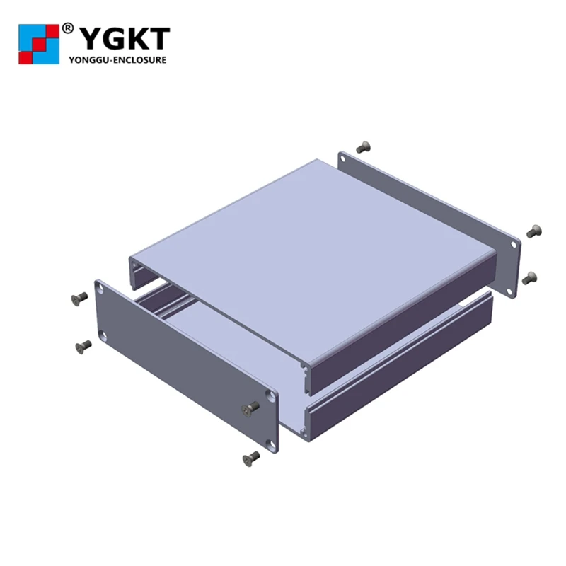Электронный корпус алюминиевый анодированный профиль черного цвета 114 33 120 мм (YGS