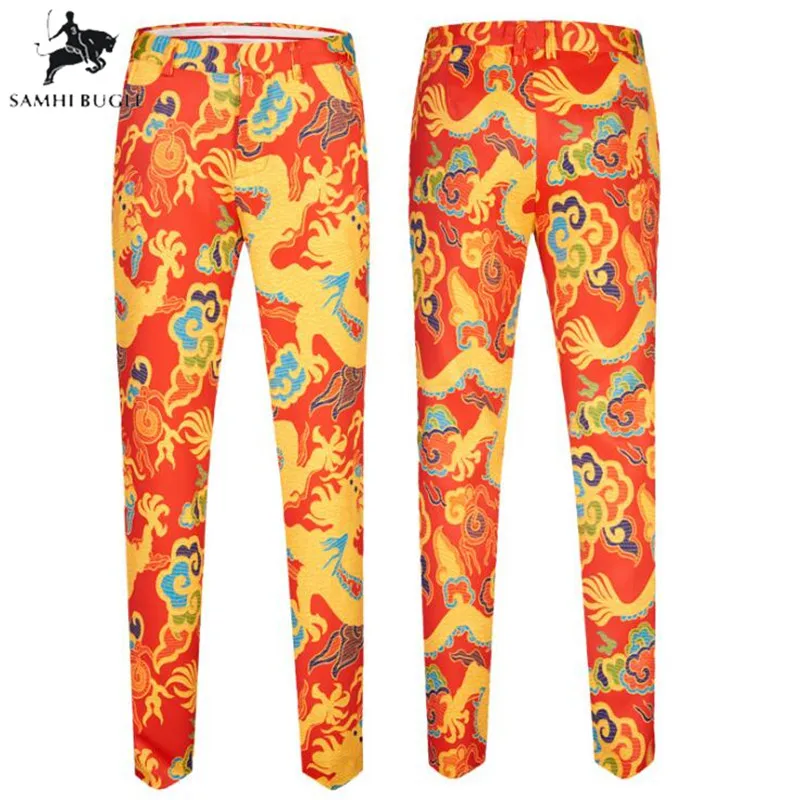 Европейские и американские свадебные костюмы с рисунком красного дракона для