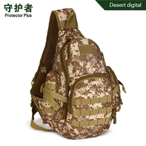 Desert digital Мужские сумки, сумка на одно плечо, Большой Вместительный рюкзак, сумка, нагрудная посылка, двойное использование, 14 дюймов, военный рюкзак, сумка на плечо - Цвет: Desert digital