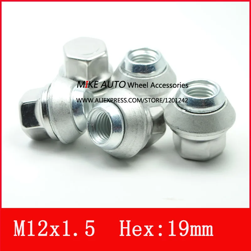1PCS M12x1.5 REPLACEMENT WHEEL NUTS ALLOY 19MM FOR FORD /Kuga CORTINA EcoSport Fiesta FOCUS CHROME | Автомобили и мотоциклы