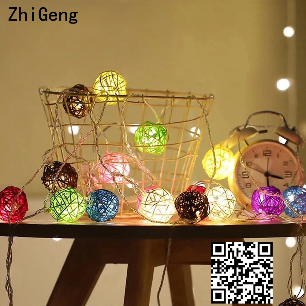 ZhiGeng 3 м Звезда медная проволока Led тростниковый шар струнный светильник s