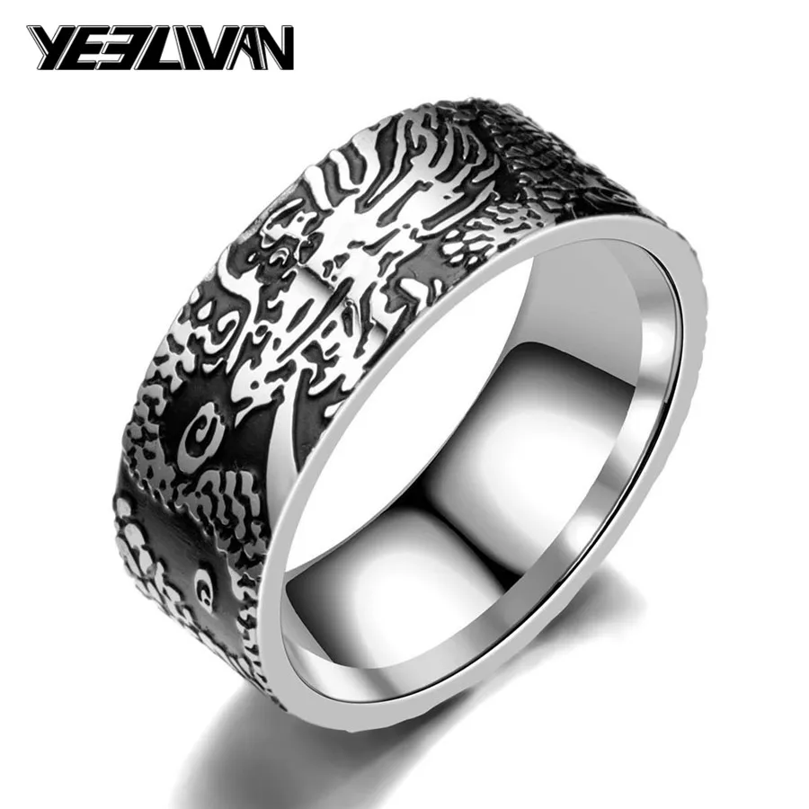

New Male and Female Personality Exaggerated Dragon Ring Vintage Men's Rings Domineering Single Ring