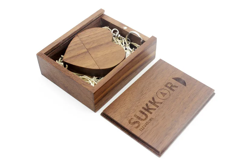 SHANDIAN логотип на заказ Деревянный Сердце USB+ коробка флэш-накопитель Флешка 32 ГБ 16 ГБ 8 ГБ 4 ГБ карта памяти Фотография Свадебные подарки