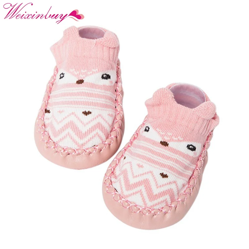 

Newly Baby ShoesToddler Floor Sock Cartoon Baby Boys Girl Shoes Socks With Rubber Sole Prewalker