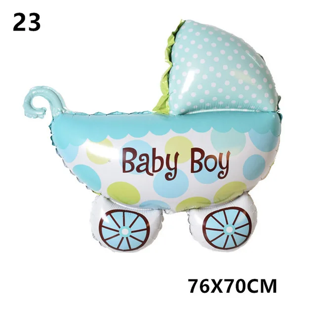 23-Boy Stroller Детские украшения для душа фольга Воздушные шары его мальчик девочки для празднования первого дня рождения украшения Дети партии Свадебные украшения - Цвет: 23-Boy Stroller