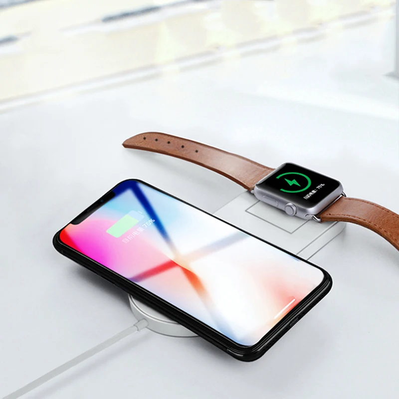 Беспроводное зарядное устройство Suntaiho Qi 3 в 1 для Xiaomi mi 9 mi 9 для Apple watch 4 Airpods Быстрая зарядка док-станция для iPhone XR XS MAX S9
