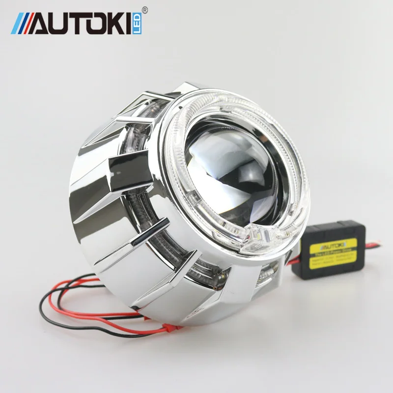 Autoki Новый двухцветный СВЕТОДИОДНЫЙ DRL с H1 Mini Hi/Low bi xenon комплект прожекторных фар |