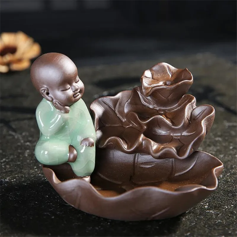 Курильница для благовоний Little Monk с обратным потоком декор домашнего чайного дома