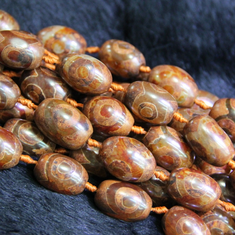 2strand 3 Red Eye Mystical Stone Necklace Spherical Beads 15.5&quot Tibetan Dzi Loose Gems Gate | Украшения и аксессуары