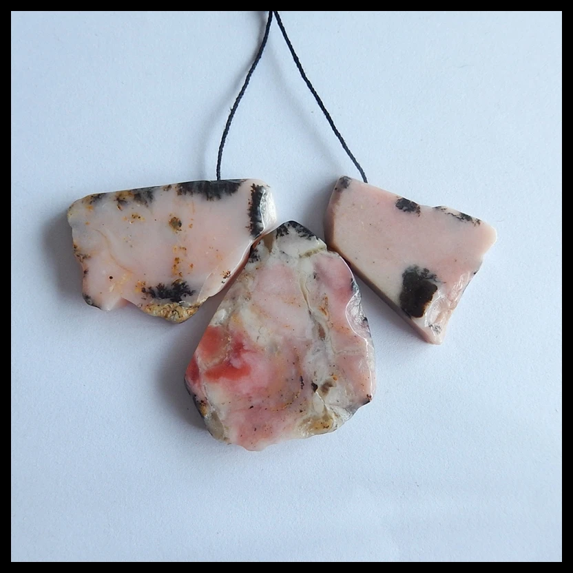 Бижутерия из полудрагоценных камней опт 3 шт. розовый Опаловый Модный женский